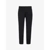Arne Mens  Interlock Drawstring Straight-leg Regular-fit Stretch-woven Blend Jogging Bottoms In Black