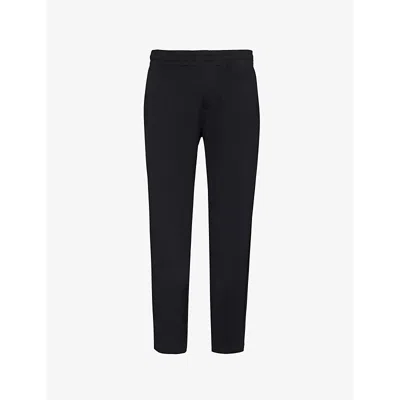 Arne Mens  Interlock Drawstring Straight-leg Regular-fit Stretch-woven Blend Jogging Bottoms In Black