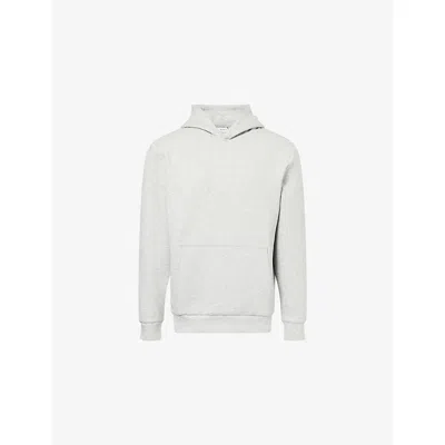 Arne Mens Marl Grey Relaxed-fit Long-sleeve Cotton-jersey Hoody Xxl In Gray