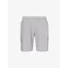Arne Mens Active Cargo Zip-pockets Stretch-woven Shorts Mid Grey In Mid Grey