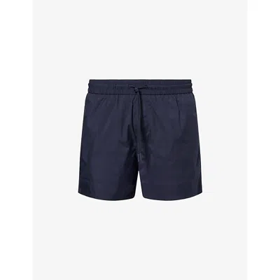 Arne Mens Navy Essential Drawstring Swim Shorts Xl In Blue
