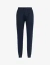 Arne Mens Navy Relaxed Elasticated-waist Cotton-blend Jogging Bottoms In Navy