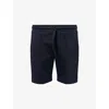 Arne Mens Navy Textured Interlock Drawstring Stretch-woven Shorts Xxl
