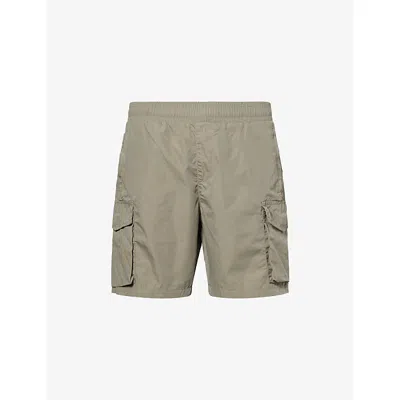 Arne Mens Parachute Cargo Cotton-blend Shorts Olive