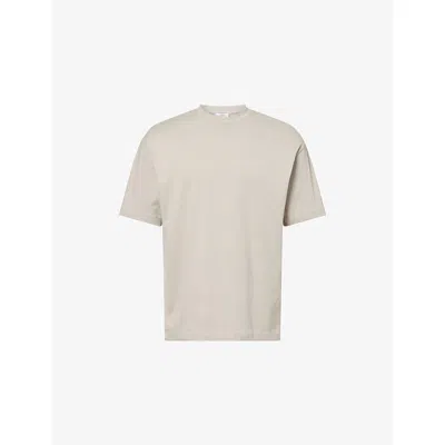 Arne Mens Relaxed-fit Cotton T-shirt Stone Xs