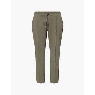 Arne Mens Sage Interlock Tapered-leg Stretch-woven Jogging Bottoms In Green