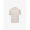 Arne Mens Stone Buttoned Short-sleeve Knitted Polo Shirt Xxl In Gray