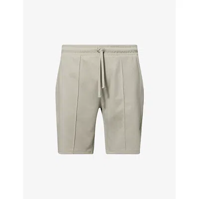 Arne Mens Stone Luxe Drawstring Stretch-jersey Shorts In Gray