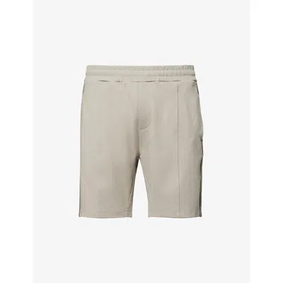 Arne Mens Stone Side-stripe Drawstring Technical-jersey Shorts Xs In Gray