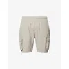 Arne Mens Stone Utility Cargo-pocket Stretch-jersey Shorts Xl