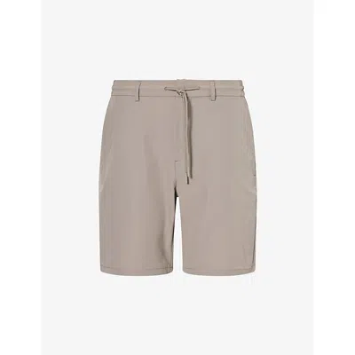 Arne Mens  Tailored Technical Woven Chino Shorts In Brown