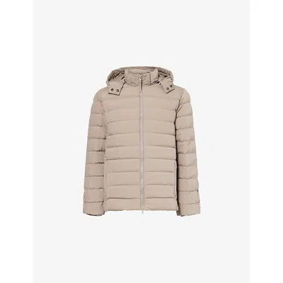 Arne Mens Taupe Technical Padded Shell-down Jacket In Neutral