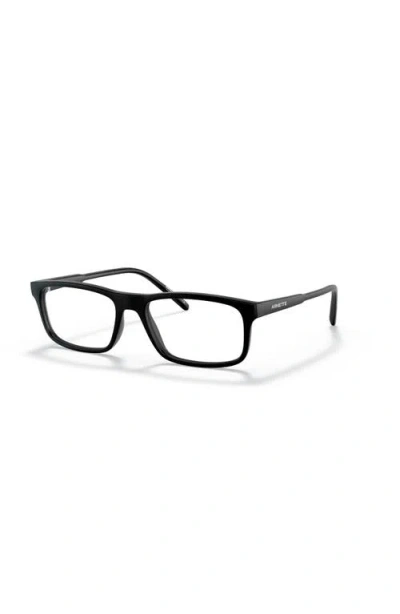 Arnette 52mm Rectangle Optical Glasses In Black