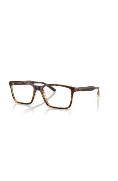 Arnette 54mm Rectangle Optical Glasses In Brown
