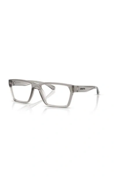 Arnette 55mm Rectangle Optical Glasses In Gray