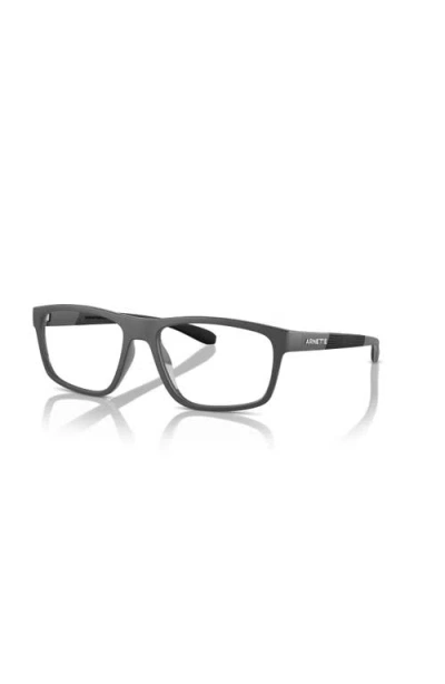 Arnette 56mm Rectangle Optical Glasses In Gray