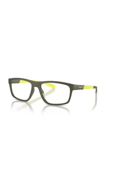 Arnette 56mm Rectangle Optical Glasses In Green