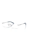 Arnette 58mm Rectangle Optical Glasses In Metallic