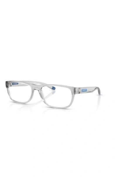 Arnette 58mm Rectangle Optical Glasses In Metallic