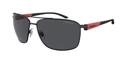 Arnette An3089 Beverlee 737/87 Men's Sunglasses Black Size 65 In Matte Black