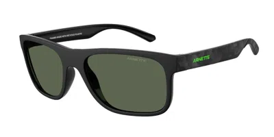 Arnette An4341 Khim 290071 Men's Sunglasses Black Size 56 In Green