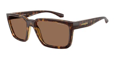 Arnette An4346 Plot Twist 277073 Men's Sunglasses Tortoiseshell Size 57 In Brown
