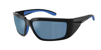 Arnette An4355 Taggit Polarized 275322 Men's Sunglasses Black Size 62 In Blue
