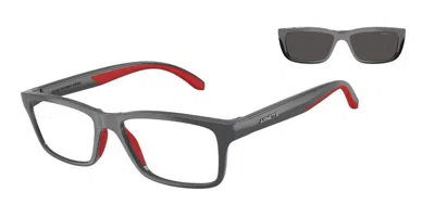 Arnette An4356 Graf With Clip-on Men's Glasses, Grey, Size 54 In Gray