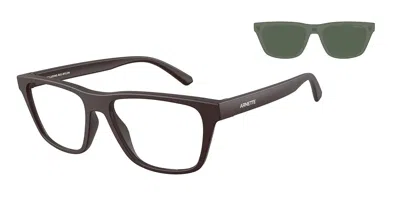 Arnette An4376 With Clip-on 30291w Men's Glasses Brown Size 55 - Free Lenses - Blue Light Block Available