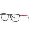 Arnette An7209 Frog Face Unisex Rectangle Eyeglasses In Transparent Gray