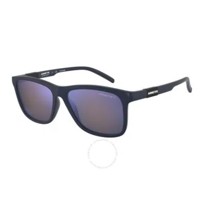Arnette Dark Grey Mirror Water Rectangular Men's Sunglasses An4276 258722 56 In Purple