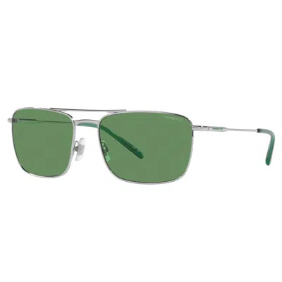Arnette Gray Metal Sunglasses In Green