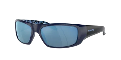 Arnette Man Sunglasses An4182 Hot Shot In Dark Grey Mirror Water Polar