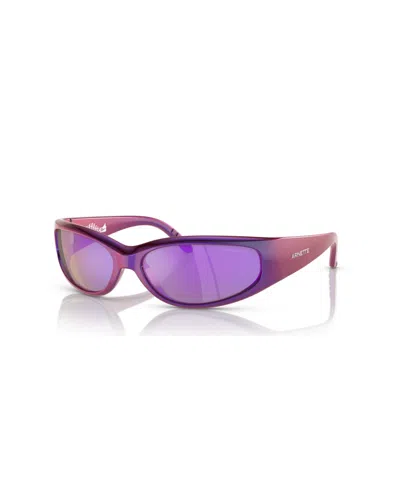 Arnette Men's Catfish Sunglasses, Mirror An4302 In Iridescent Blue,violet