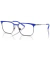 Arnette Men's Rectangle Eyeglasses, An6136 53 In Royal Blue
