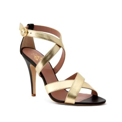 Arnia Women's Michelle Platinum Laminated Nappa Sandal In Gold