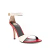 Arnia Women's Sophie Nappa Sandal In Red/cream In Multi