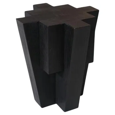 Pre-owned Arno Declercq Brutalist Black Bunker Side Table By