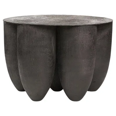 Pre-owned Arno Declercq Contemporary Black Coffee Table In Iroko Wood, Senufo By