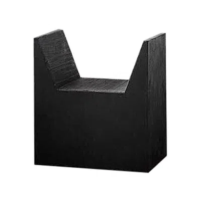 Pre-owned Arno Declercq Contemporary Black Patinated Steel Sculptural Stool By