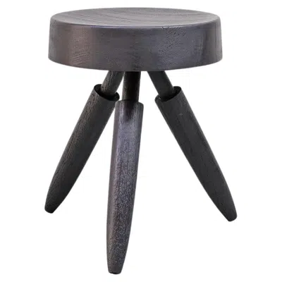 Pre-owned Arno Declercq Contemporary Stool In Burnet Walnut, Senufo Tabouret By  In Brown