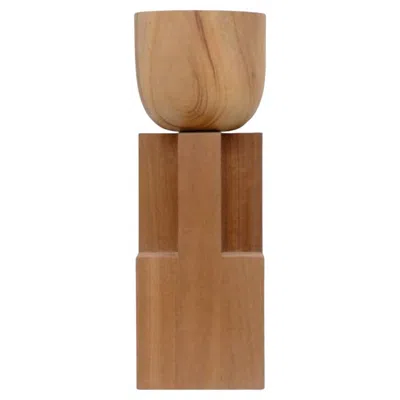 Pre-owned Arno Declercq Goblet Bowl African Walnut By  In Brown