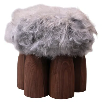 Pre-owned Arno Declercq Senufo Ottoman In American Walnut By  In Brown