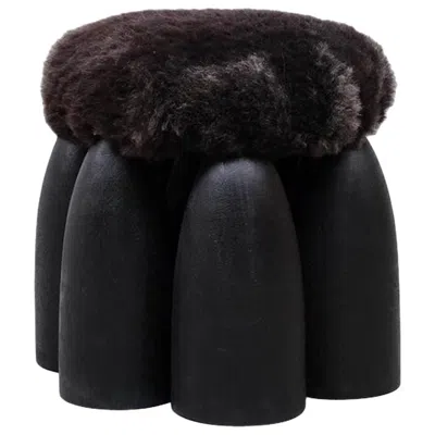 Pre-owned Arno Declercq Senufo Ottoman, Unique Signed Stool By  In Brown