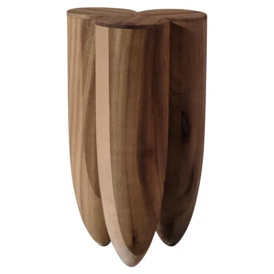 Pre-owned Arno Declercq Senufo Stool Natural In African Walnut By  In Brown