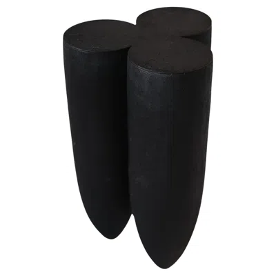 Pre-owned Arno Declercq Three Bullet Shaped Burnt Oak Senufo Stool In Iroko Wood By  In Brown