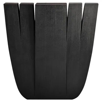 Pre-owned Arno Declercq U Shape Black Iroko Wood Table, Signed By