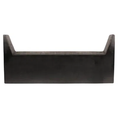 Pre-owned Arno Declercq U-shaped Form Rubber Seat And Burned Steel Large Stool By  In Black