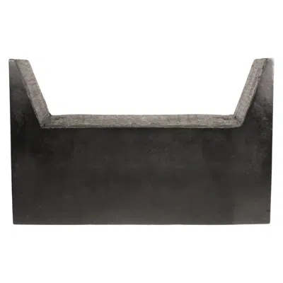 Pre-owned Arno Declercq U-shaped Form Rubber Seat And Burned Steel Medium Stool By  In Black