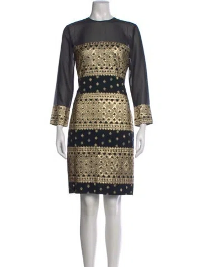 Pre-owned Arnold Scaasi Printed Knee-length Dress
